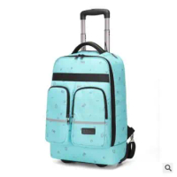 women wheeled backpack for Travel trolley Bag Cabin Luggage bag Trolley bags with wheels Business carry on Rolling luggage bag