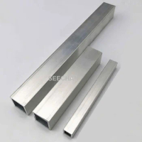 Pop 2024 Rectangle Metal Square Aluminum Al Tube Pipe Length 100 150 200 500mm Material for Model Part Accessories Diy C