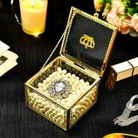 【5折清倉】玻璃首飾盒飾品收納戒指項鏈迷你展示盒小精致奢華