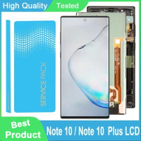 Tested AMOLED Display High Quality For Samsung Note 10+ LCD For Samsung Note 10 N970F Note 10 Plus N975 LCD Touch Screen