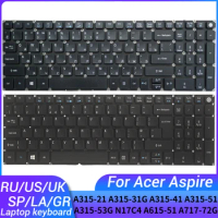 Russian/US/UK/Spanish/Latin/German laptop keyboard For Acer Aspire 3 A315-21/31G A315-41 A315-51 A315-53G N17C4 A615-51 A717-72G