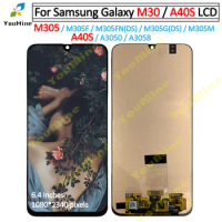 For Samsung Galaxy M30 M305 LCD Display Touch Screen Digitizer M305F M305M A3050 Assembly Replacement Parts For Samsung A40s LCD