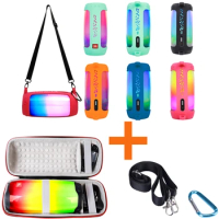 Soft Silicone Cover Case + Hard EVA Carry Zipper Storage Box Bag JBL Pulse 4 Bluetooth Speaker Bag for jbl pulse 4 case