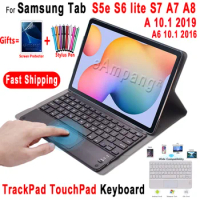 Touchpad Keyboard Case For Samsung Galaxy Tab S6 Lite S7 11 S5E S4 S6 A8 10.5 A7 10.4 A 10.1 2019 A 10.5 Keyboard Cover Case