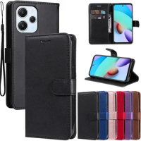 Redmi 12 4G Case Etui On For Xiaomi Redmi 12 Redmi12 4g 23053RN02A Cover Wallet Flip Leather Magnetic Card Holder Coque Shell