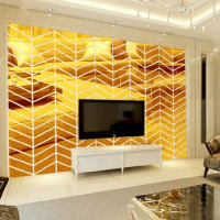 300x1120mm New creative Acrylic 3D mirror wall stickers for bedroom living room entrance dining corridor study TV wall deco