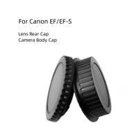 Rear Lens Cover+Camera Body Cap Anti-dust Protection ABS Plastic Black for Canon EOS EF EFS 5DII 6D Camera Accessories
