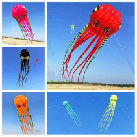 Free Shipping 800cm octopus kites flying for adults kites inflatable toys Gel blaster Outdoor play pilot kite lifter Kite flying