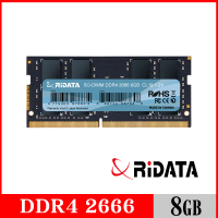 【RiDATA 錸德】8GB DDR4 2666/SO-DIMM 筆記型電腦記憶體