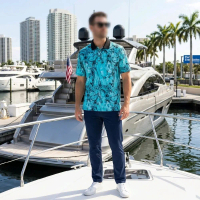 ( 100%Grade A ) Reel Legends,Freeline,Polo Shirt Performance: Ocean Azure,UPF Sun Protection,Quick D