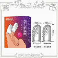 Kdmm Finger Sleeve G Spot Massager Wanita Bahan Silikon Transparan UNGU F2
