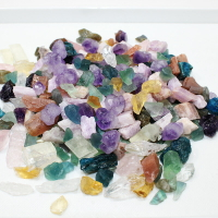 如鴻天然水晶原石小顆粒魚缸裝飾兒童寶石淘沙造景彩色漂亮石頭
