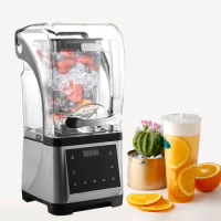 Commercial Ice Blender Silent Smoothie Maker Noise Cover With Cover Special Ice Planer Ice-crusher Mixer For Milk Tea Shop