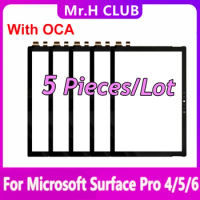 5 PCS With Glue OCA Pro4 Touchscreen For Microsoft Surface Pro 4 Pro 5 Pro 6 1724 1796 1807 Touch Screen Digitizer Replacement