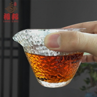 玻璃公杯加厚全玻璃大號公杯加厚耐熱過濾錘紋公杯分茶器功夫茶具