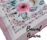 Tudung Bawal Corak Cotton Voile bidang 46 Inch Bawal Raya