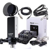 Takstar PC-K800 Microphone with ICON upod nano Sound card include audio cables,for professional studio recording