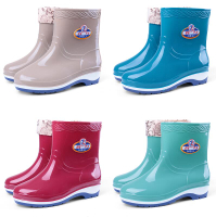 四季雨鞋女短筒成人加絨雨靴防水鞋女士防滑筒鞋套鞋保暖
