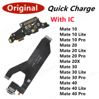 Original USB Connector Charger Charging Port For Huawei Mate 10 Mate 20 Mate 30 Mate 40 Lite Pro Dock Charge Board Flex Cable