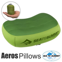 【SEA TO SUMMIT】AEROS PREMIUM PILLOWS 50D 舒適充氣枕頭/吹氣枕.靠枕(STSAPILPREMRLI 萊姆綠)