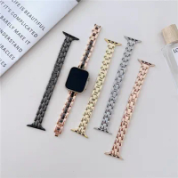 Fashion Metal Flower Thin watch band For Apple iwatch S8 Ultra S7 S6 5 4 3 2 SE replacement watch Strap 38mm 45mm 49mm 44mm