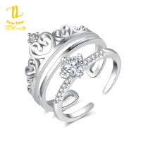 TINO TINO Cincin Couple Premium Mahkota W38 Jewelry Cincin Tunangan Nikah Solitaire/Wedding Ring Sol