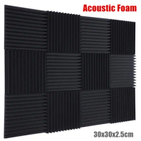 4Pcs 300x300x25mm Studio Acoustic Foam Sound Insulation Panels for KTV Bar Soundproofing Wedges Sound Proofing Wall Panels