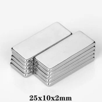 5~100PCS 25X10X2 block Strong Sheet Rare Earth Magnet 25x10x2mm Rectangular Neodymium Magnets Thickness 2 Magnetic 25*10*2 mm