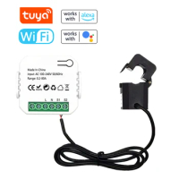 Tuya Wifi Single-phase Energy Meter 80A with CT Clamp App Kwh Power Consumption Monitor Electricity Statistic 90- 250VAC 50/60Hz