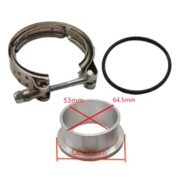 V Band Clamp Portable Turbo Compressor Flange Clamp Hardware Turbo Exhaust Outlet Clamp for HX35 HX35W HX40W Cummins 5.9L
