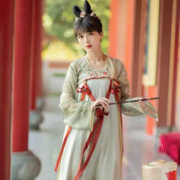 Female Hanfu Clothing Chinese Style Classical Dance Stage Costumes Han Tang Dynasty Princess Dress Oriental Dancewear DQL7088