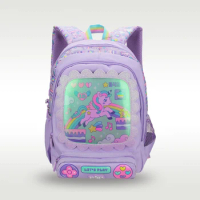 Australia Smiggle Original Children's Schoolbag Girls Backpack Purple Unicorn School Supplies 4-7 Years Old 14 Inches