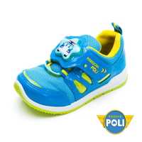 【POLI 波力】童鞋 電燈運動鞋/抗菌 輕量 透氣 正版台灣製(POKX10326藍)