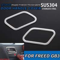 2pcs INTERIOR DOOR HANDLE COVER For Honda Freed GB3 Accessories Durable Chrome SUS304 Stainless Steel Car Styling Trim Protect