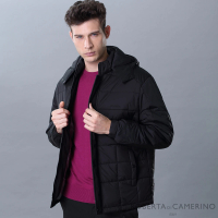 ROBERTA 諾貝達 簡約休閒 鋪棉條紋夾克外套(黑色)