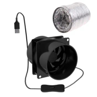 USB Adjustable Speed Solder Smoke Absorber ESD Fume Extractor Fan Pipe Duct Exhuast Fan With Pipe Tub Ventilation Fan
