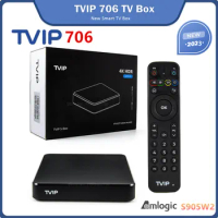 Latest 2023 Tvip706 TV Box 4K Android 11 Amlogic S905W2 2GB 8GB 2.4/5G WIFI H2.65 Smart BT Set Top Box PK Tvip 705 Media Player