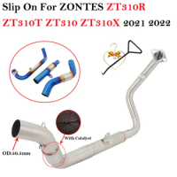 For ZONTES ZT310R 310R ZT310T ZT310X 2021 2022 Motorcycle Exhaust System Escape Modify Front Link Pipe Connecting 51mm Muffler