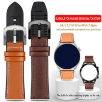 Hight Quality Watch Band Quick Release Soft Genuine Leather Strap For Huawei GT2 Pro ECG 22mm Mens Smartwatch Accessories