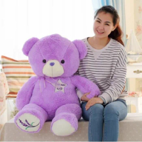 big purple teddy bear toy lovely lanvender bear toy cute bear toy gift doll about 100cm 0147