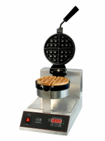 電熱旋轉華夫爐帶顯示松餅機商用華夫餅機格子餅機