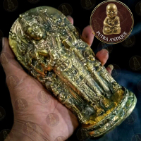 Pajangan Patung Prasasti Dewa Siwa Warna Kuning Emas