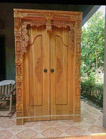 Pintu Gapura Gebyok Ukir Khas Jepara Kayu Jati Rumah Minimalis Finising