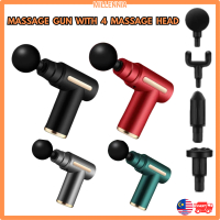 6 Speed Body Massager With Touch Screen 4 Massage Head Fascial Massage Machine Pain Relief Deep tiss