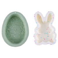 Easter Egg Easter Bunny Silicon Molds for Chocolate DIY Candy &amp; Chocolate Baking Molds Cake Chocolate Bomb Mold for Party