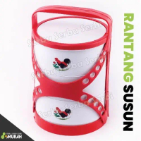 Rantang Plastik 3 Susun - Wadah Bekal Rantang Cap Ayam Jago TERBARU!!!!!!!!