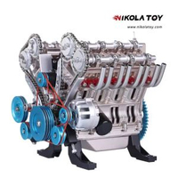 全合金V8引擎模型金屬機械藝術拼裝玩具