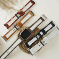 【ALL TIME 完全計時】Apple Watch S7/6/SE/5/4 38/40/41mm 雅典娜拚色帆布錶帶