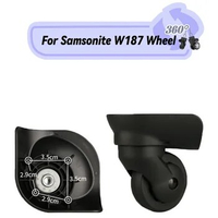 For Samsonite W187 Rotating Smooth Silent Shock Absorbing Wheel Accessories Wheels Casters Universal Wheel Replacement Suitcase