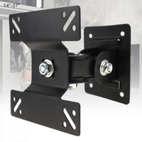 Universal 15KG Adjustable TV Wall Mount Bracket Flat Panel TV Frame Support 180 Degree Rotation with Small Wrench for 14-27 Inch